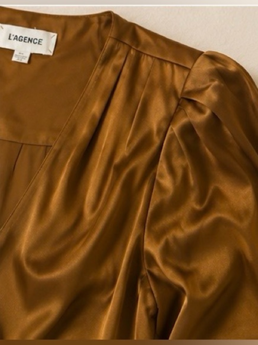 L’AGENCE Silk Blend Wrap Bodysuit – Size S/P – Worn Once – Excellent Condition 🤎 - Picture 7 of 11